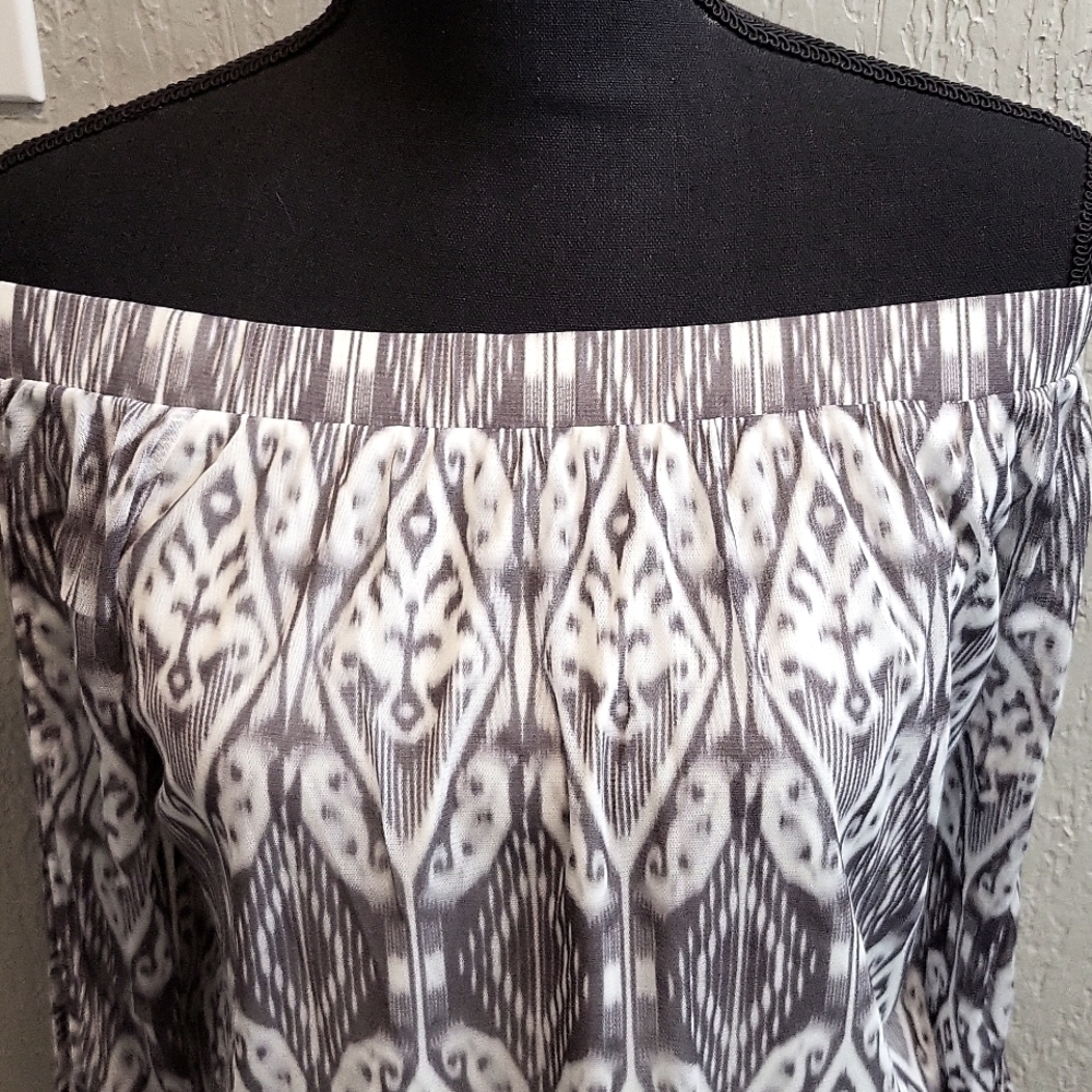 INC Off the Shoulder Split Sleeve Peasant Blouse - Picture 4 of 9